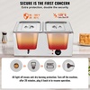 image:imageVEVOR Commercial Food Warmer 1500W Electric Stainless Steel Steam Food Warmer with Lid 4Pan Fast Heating Countertop Buffet Bain Marie with Soup amp Perforated Ladles for Catering Restaurant Party2x12Pan 24QT