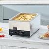 image:imageVEVOR Commercial Food Warmer 1500W Electric Stainless Steel Steam Food Warmer with Lid 4Pan Fast Heating Countertop Buffet Bain Marie with Soup amp Perforated Ladles for Catering Restaurant Party1Pan  24 Qt