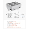 image:imageVEVOR Commercial Food Warmer 1500W Electric Stainless Steel Steam Food Warmer with Lid 4Pan Fast Heating Countertop Buffet Bain Marie with Soup amp Perforated Ladles for Catering Restaurant Party6x13Pan 48QT