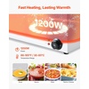 image:imageVEVOR Commercial Food Warmer 1500W Electric Stainless Steel Steam Food Warmer with Lid 4Pan Fast Heating Countertop Buffet Bain Marie with Soup amp Perforated Ladles for Catering Restaurant Party1x13Pan and 4x16Pan 24QT