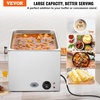 image:imageVEVOR Commercial Food Warmer 1500W Electric Stainless Steel Steam Food Warmer with Lid 4Pan Fast Heating Countertop Buffet Bain Marie with Soup amp Perforated Ladles for Catering Restaurant Party12x20 Full Pan with display
