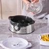 image:imageVEVOR Commercial Food Warmer 1500W Electric Stainless Steel Steam Food Warmer with Lid 4Pan Fast Heating Countertop Buffet Bain Marie with Soup amp Perforated Ladles for Catering Restaurant Party95Qt