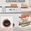 image:imageVEVOR Commercial Food Warmer 1500W Electric Stainless Steel Steam Food Warmer with Lid 4Pan Fast Heating Countertop Buffet Bain Marie with Soup amp Perforated Ladles for Catering Restaurant Party2x12Pan 24QT