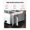 image:imageVEVOR Commercial Food Warmer 1500W Electric Stainless Steel Steam Food Warmer with Lid 4Pan Fast Heating Countertop Buffet Bain Marie with Soup amp Perforated Ladles for Catering Restaurant Party4x12Pan48QT