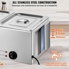 image:imageVEVOR Commercial Food Warmer 1500W Electric Stainless Steel Steam Food Warmer with Lid 4Pan Fast Heating Countertop Buffet Bain Marie with Soup amp Perforated Ladles for Catering Restaurant Party2x12Pan 24QT
