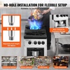 image:imageVEVOR Commercial Gas Stove with 6 Burners Propane and Natural Gas Countertop Cooking Stove Range Stainless Steel Gas Hot Plate Commercial Cooking Equipment for Restaurant 168000 BTU2 Burners