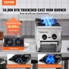 image:imageVEVOR Commercial Gas Stove with 6 Burners Propane and Natural Gas Countertop Cooking Stove Range Stainless Steel Gas Hot Plate Commercial Cooking Equipment for Restaurant 168000 BTU2 Burners
