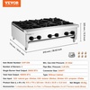 image:imageVEVOR Commercial Gas Stove with 6 Burners Propane and Natural Gas Countertop Cooking Stove Range Stainless Steel Gas Hot Plate Commercial Cooking Equipment for Restaurant 168000 BTU6 Burners