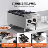 image:imageVEVOR Commercial Gas Stove with 6 Burners Propane and Natural Gas Countertop Cooking Stove Range Stainless Steel Gas Hot Plate Commercial Cooking Equipment for Restaurant 168000 BTU2 Burners