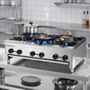 image:imageVEVOR Commercial Gas Stove with 6 Burners Propane and Natural Gas Countertop Cooking Stove Range Stainless Steel Gas Hot Plate Commercial Cooking Equipment for Restaurant 168000 BTU6 Burners