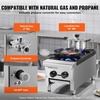 image:imageVEVOR Commercial Gas Stove with 6 Burners Propane and Natural Gas Countertop Cooking Stove Range Stainless Steel Gas Hot Plate Commercial Cooking Equipment for Restaurant 168000 BTU2 Burners