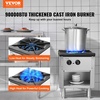 image:imageVEVOR Commercial Gas Stove with 6 Burners Propane and Natural Gas Countertop Cooking Stove Range Stainless Steel Gas Hot Plate Commercial Cooking Equipment for Restaurant 168000 BTU1 Burners