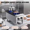 image:imageVEVOR Commercial Gas Stove with 6 Burners Propane and Natural Gas Countertop Cooking Stove Range Stainless Steel Gas Hot Plate Commercial Cooking Equipment for Restaurant 168000 BTU2 Burners