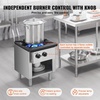 image:imageVEVOR Commercial Gas Stove with 6 Burners Propane and Natural Gas Countertop Cooking Stove Range Stainless Steel Gas Hot Plate Commercial Cooking Equipment for Restaurant 168000 BTU1 Burners