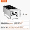 image:imageVEVOR Commercial Gas Stove with 6 Burners Propane and Natural Gas Countertop Cooking Stove Range Stainless Steel Gas Hot Plate Commercial Cooking Equipment for Restaurant 168000 BTU2 Burners