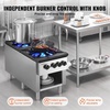 image:imageVEVOR Commercial Gas Stove with 6 Burners Propane and Natural Gas Countertop Cooking Stove Range Stainless Steel Gas Hot Plate Commercial Cooking Equipment for Restaurant 168000 BTU2 Burners
