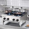 image:imageVEVOR Commercial Gas Stove with 6 Burners Propane and Natural Gas Countertop Cooking Stove Range Stainless Steel Gas Hot Plate Commercial Cooking Equipment for Restaurant 168000 BTU4 Burners