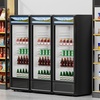 image:imageVEVOR Commercial Merchandiser Refrigerator 69 CUFT Glass Door Display Refrigerator Beverage Refrigerator Cooler Merchandiser with Adjustable Shelves Soft LED Light Customizable Lightbox Black