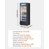 image:imageVEVOR Commercial Merchandiser Refrigerator 69 CUFT Glass Door Display Refrigerator Beverage Refrigerator Cooler Merchandiser with Adjustable Shelves Soft LED Light Customizable Lightbox Black