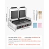 image:imageVEVOR Commercial Panini Grill 3600W Electric Sandwich Panini Maker Stainless Steel Double Sandwichs Press with Handle and Temp Control 19x9 in Full Flat Enamel Plate for Hamburger Steak Bacon