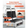 image:imageVEVOR Commercial Panini Grill 3600W Electric Sandwich Panini Maker Stainless Steel Double Sandwichs Press with Handle and Temp Control 19x9 in Full Grooved Enamel Plate for Hamburger Steak Bacon