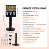 image:imageVEVOR Commercial Vending Machine Four Compartment Rotatable Gumball and Candy Dispenser Adjustable Height Coin Operated Candy Bank with Iron Stand for Business Toy Capsules Bouncy Balls Nut BlueBlack