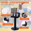image:imageVEVOR Commercial Vending Machine Four Compartment Rotatable Gumball and Candy Dispenser Adjustable Height Coin Operated Candy Bank with Iron Stand for Business Toy Capsules Bouncy Balls Nut BlueBlack