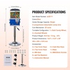 image:imageVEVOR Commercial Vending Machine Triple Compartment Candy Dispenser with Iron Stand Gumball and Candy Machine for Business Coin Operated Gumball Bank for Toy Capsules Bouncy Balls Candy Nut YellowBlue