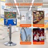 image:imageVEVOR Commercial Vending Machine Triple Compartment Candy Dispenser with Iron Stand Gumball and Candy Machine for Business Coin Operated Gumball Bank for Toy Capsules Bouncy Balls Candy Nut YellowBlue