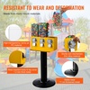 image:imageVEVOR Commercial Vending Machine Triple Compartment Candy Dispenser with Iron Stand Gumball and Candy Machine for Business Coin Operated Gumball Bank for Toy Capsules Bouncy Balls Candy Nut YellowYellow