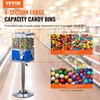 image:imageVEVOR Commercial Vending Machine Triple Compartment Candy Dispenser with Iron Stand Gumball and Candy Machine for Business Coin Operated Gumball Bank for Toy Capsules Bouncy Balls Candy Nut YellowBlue