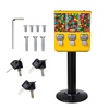 image:imageVEVOR Commercial Vending Machine Triple Compartment Candy Dispenser with Iron Stand Gumball and Candy Machine for Business Coin Operated Gumball Bank for Toy Capsules Bouncy Balls Candy Nut YellowYellow