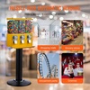 image:imageVEVOR Commercial Vending Machine Triple Compartment Candy Dispenser with Iron Stand Gumball and Candy Machine for Business Coin Operated Gumball Bank for Toy Capsules Bouncy Balls Candy Nut YellowYellow