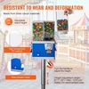 image:imageVEVOR Commercial Vending Machine Triple Compartment Candy Dispenser with Iron Stand Gumball and Candy Machine for Business Coin Operated Gumball Bank for Toy Capsules Bouncy Balls Candy Nut YellowBlue