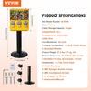 image:imageVEVOR Commercial Vending Machine Triple Compartment Candy Dispenser with Iron Stand Gumball and Candy Machine for Business Coin Operated Gumball Bank for Toy Capsules Bouncy Balls Candy Nut YellowYellow