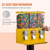 image:imageVEVOR Commercial Vending Machine Triple Compartment Candy Dispenser with Iron Stand Gumball and Candy Machine for Business Coin Operated Gumball Bank for Toy Capsules Bouncy Balls Candy Nut YellowYellow