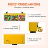 image:imageVEVOR Commercial Vending Machine Triple Compartment Candy Dispenser with Iron Stand Gumball and Candy Machine for Business Coin Operated Gumball Bank for Toy Capsules Bouncy Balls Candy Nut YellowYellow