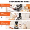 image:imageVEVOR Commercial Waffle Maker DualHead Round Waffle Baker Machine 2460W NonStick Stainless Steel Belgian Waffle Iron with Temp and Time Control Handle for Restaurant Bakery Snack Bar Family4Pcs