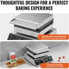 image:imageVEVOR Commercial Waffle Maker DualHead Round Waffle Baker Machine 2460W NonStick Stainless Steel Belgian Waffle Iron with Temp and Time Control Handle for Restaurant Bakery Snack Bar Family41Pcs