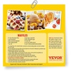 image:imageVEVOR Commercial Waffle Maker DualHead Round Waffle Baker Machine 2460W NonStick Stainless Steel Belgian Waffle Iron with Temp and Time Control Handle for Restaurant Bakery Snack Bar Family4Pcs Large