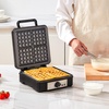 image:imageVEVOR Commercial Waffle Maker DualHead Round Waffle Baker Machine 2460W NonStick Stainless Steel Belgian Waffle Iron with Temp and Time Control Handle for Restaurant Bakery Snack Bar Family4Pcs Large
