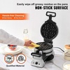 image:imageVEVOR Commercial Waffle Maker DualHead Round Waffle Baker Machine 2460W NonStick Stainless Steel Belgian Waffle Iron with Temp and Time Control Handle for Restaurant Bakery Snack Bar Family4Pcs2