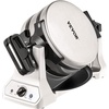 image:imageVEVOR Commercial Waffle Maker DualHead Round Waffle Baker Machine 2460W NonStick Stainless Steel Belgian Waffle Iron with Temp and Time Control Handle for Restaurant Bakery Snack Bar Family4Pcs2