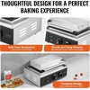 image:imageVEVOR Commercial Waffle Maker DualHead Round Waffle Baker Machine 2460W NonStick Stainless Steel Belgian Waffle Iron with Temp and Time Control Handle for Restaurant Bakery Snack Bar Family10Pcs