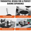 image:imageVEVOR Commercial Waffle Maker DualHead Round Waffle Baker Machine 2460W NonStick Stainless Steel Belgian Waffle Iron with Temp and Time Control Handle for Restaurant Bakery Snack Bar Family24Pcs
