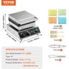 image:imageVEVOR Commercial Waffle Maker DualHead Round Waffle Baker Machine 2460W NonStick Stainless Steel Belgian Waffle Iron with Temp and Time Control Handle for Restaurant Bakery Snack Bar Family41Pcs