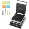 image:imageVEVOR Commercial Waffle Maker DualHead Round Waffle Baker Machine 2460W NonStick Stainless Steel Belgian Waffle Iron with Temp and Time Control Handle for Restaurant Bakery Snack Bar Family41Pcs