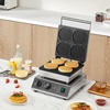 image:imageVEVOR Commercial Waffle Maker DualHead Round Waffle Baker Machine 2460W NonStick Stainless Steel Belgian Waffle Iron with Temp and Time Control Handle for Restaurant Bakery Snack Bar Family41Pcs