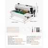 image:imageVEVOR Continuous Bag Band Sealing Machine 024047 in612 mm Seal Width Horizontal Band Sealer Machine with Digital Temperature Control Carbon Steel Bag Sealer for 00208 mm Plastic Bags FilmsCarbon Steel