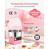 image:imageVEVOR Cotton Candy Machine Commercial 1000W Electric Candy Floss Maker Easy Use with 15 inch Stainless Steel Bowl and Sugar Scoop Makes Hard Candy for Home Kids Birthday Family Party PinkPinkStraight Surface